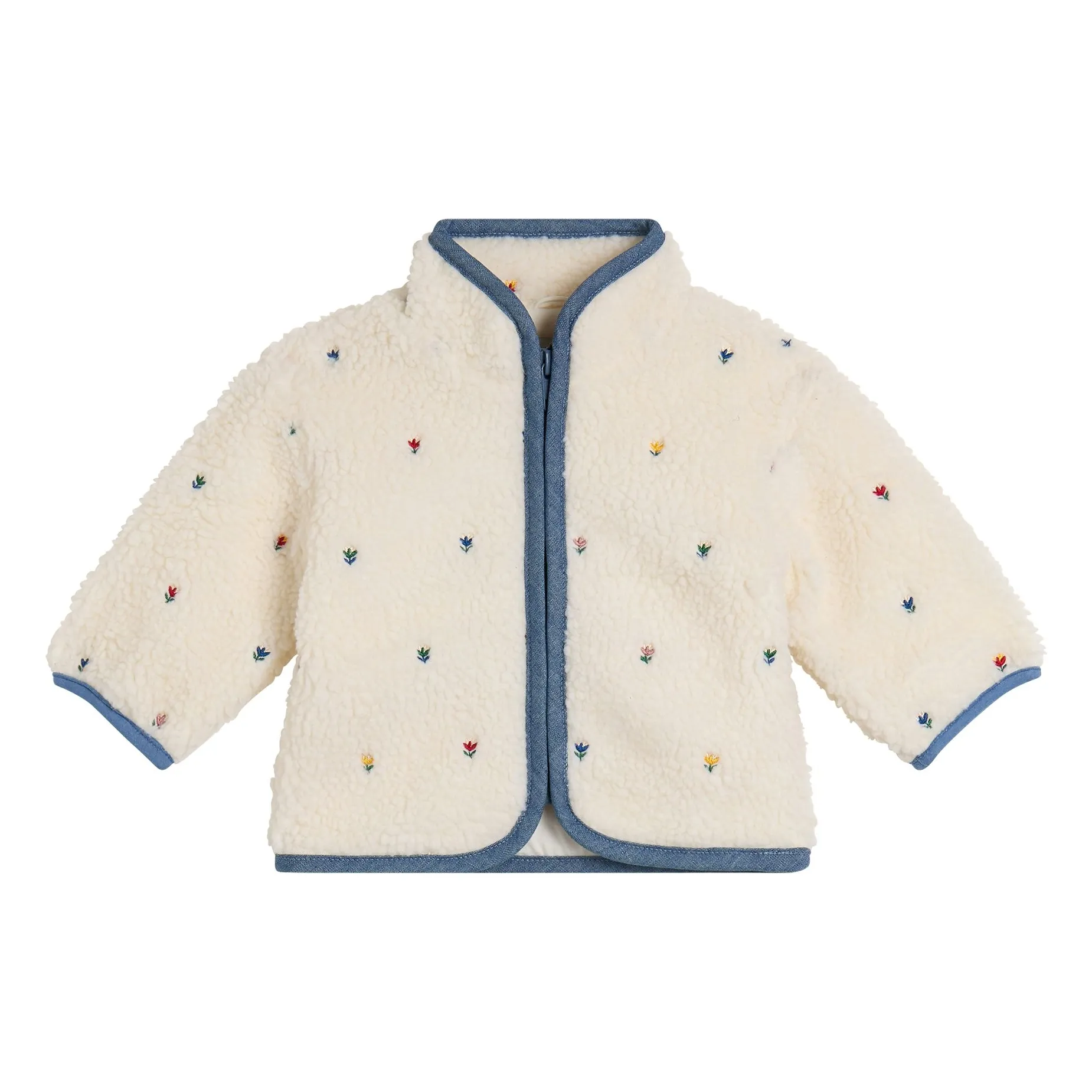Stella Mccartney Kids Ivory Floral Sherpa Jacket