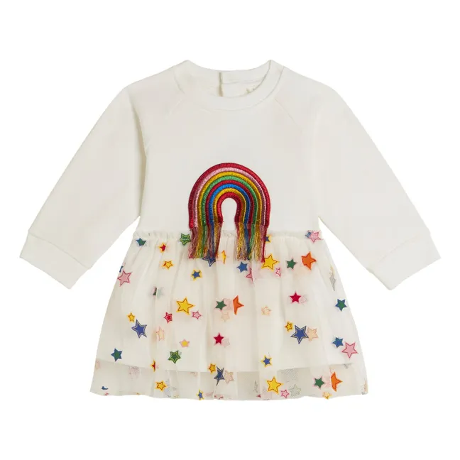 Vestido arco iris de tul | Marfil