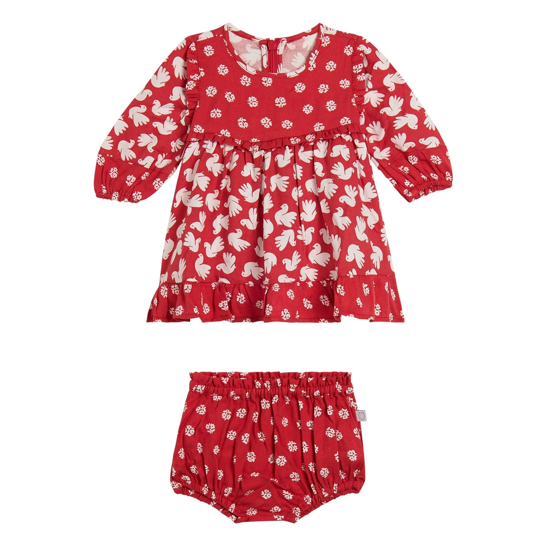 Robe avec Bloomer Cygnes | Rouge- Image produit n°0