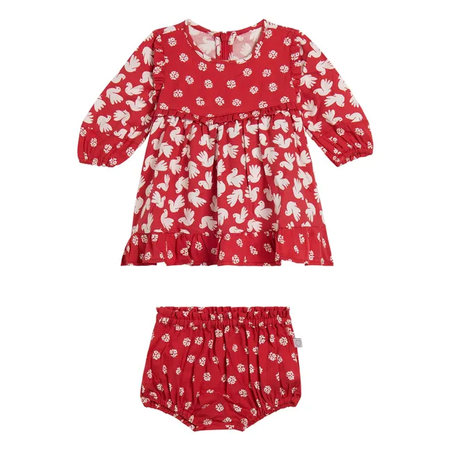 Vestido con cisnes Bloomer | Rojo