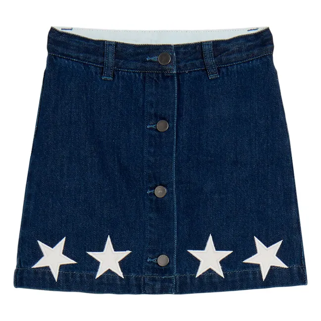 Jupe Etoiles Denim | Bleu foncé