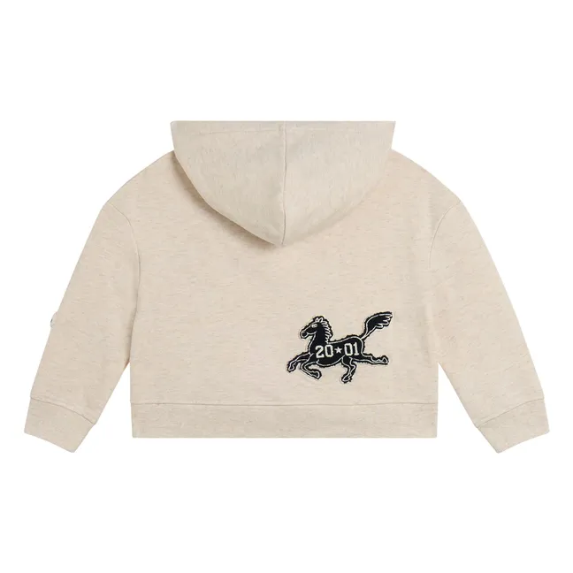 Sweat Ecussons | Beige chiné