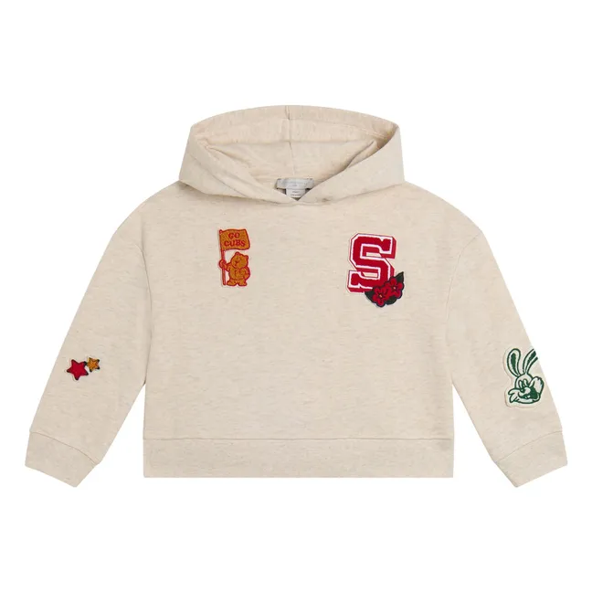 Sweat Ecussons | Beige chiné
