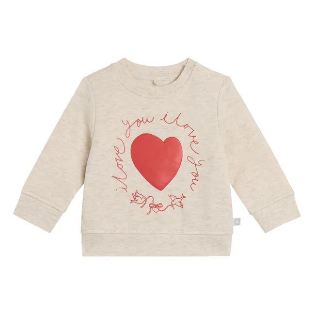 Sweat I Love You | Beige chiné