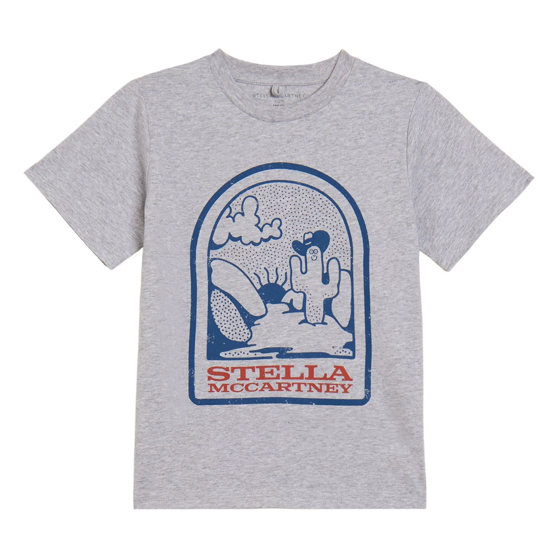 Stella Mccartney Kids Heather Grey Stella Cactus T-Shirt