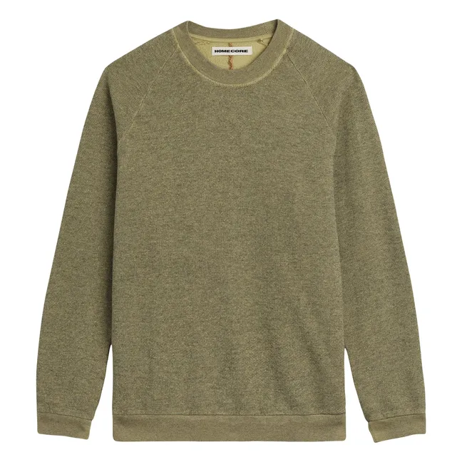 Sudadera de rizo | Beige - Verde