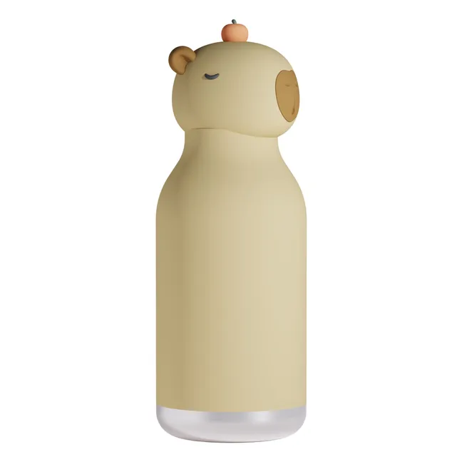 Capybara stainless steel water bottle | Beige
