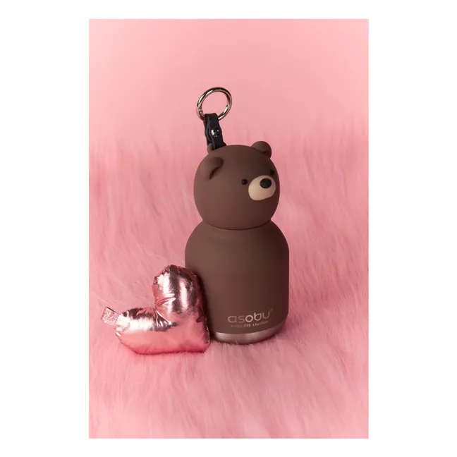 Mini gourde en inox Ours Brun | Marron