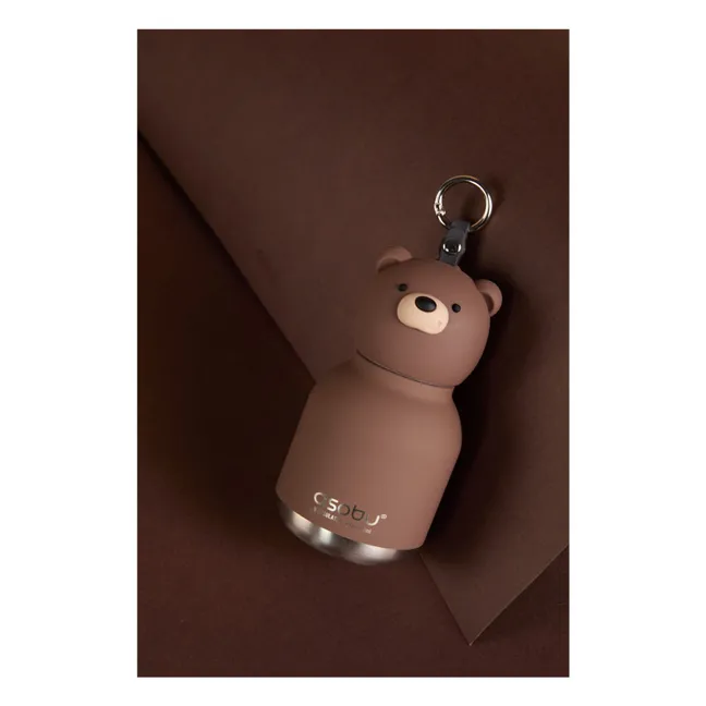 Brown Bear stainless steel mini flask | Brown