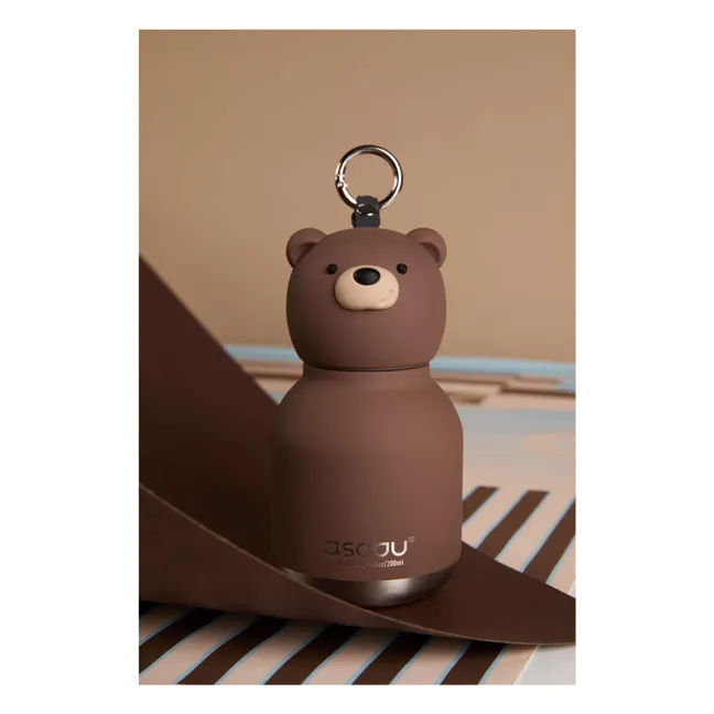 Mini gourde en inox Ours Brun | Marron