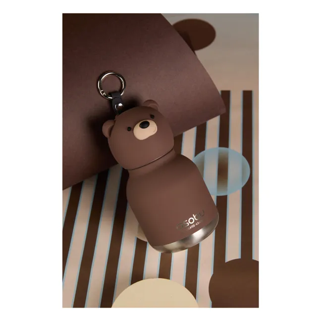 Mini gourde en inox Ours Brun | Marron