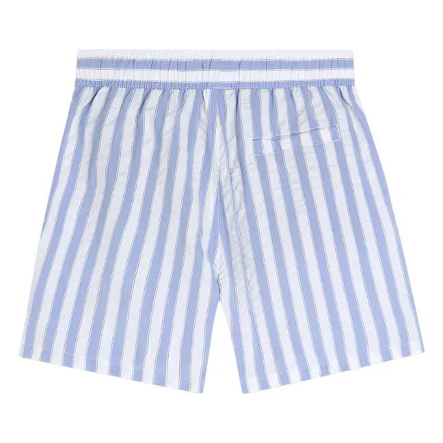 Short de Bain Rayé | Bleu Clair