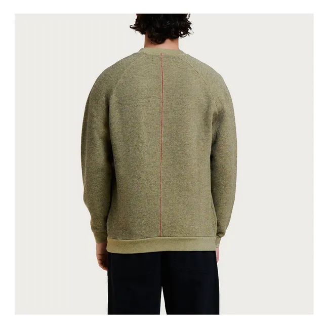 Sudadera de rizo | Beige - Verde