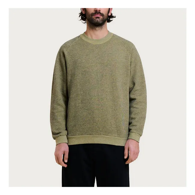 Sudadera de rizo | Beige - Verde