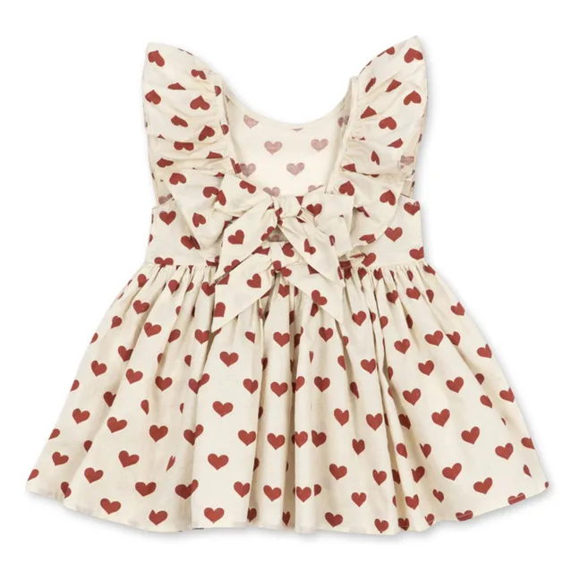 Robe Cianna Cœurs Coton Bio | Ecru