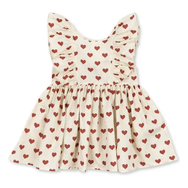 Cianna Dress Hearts Organic Cotton | Ecru