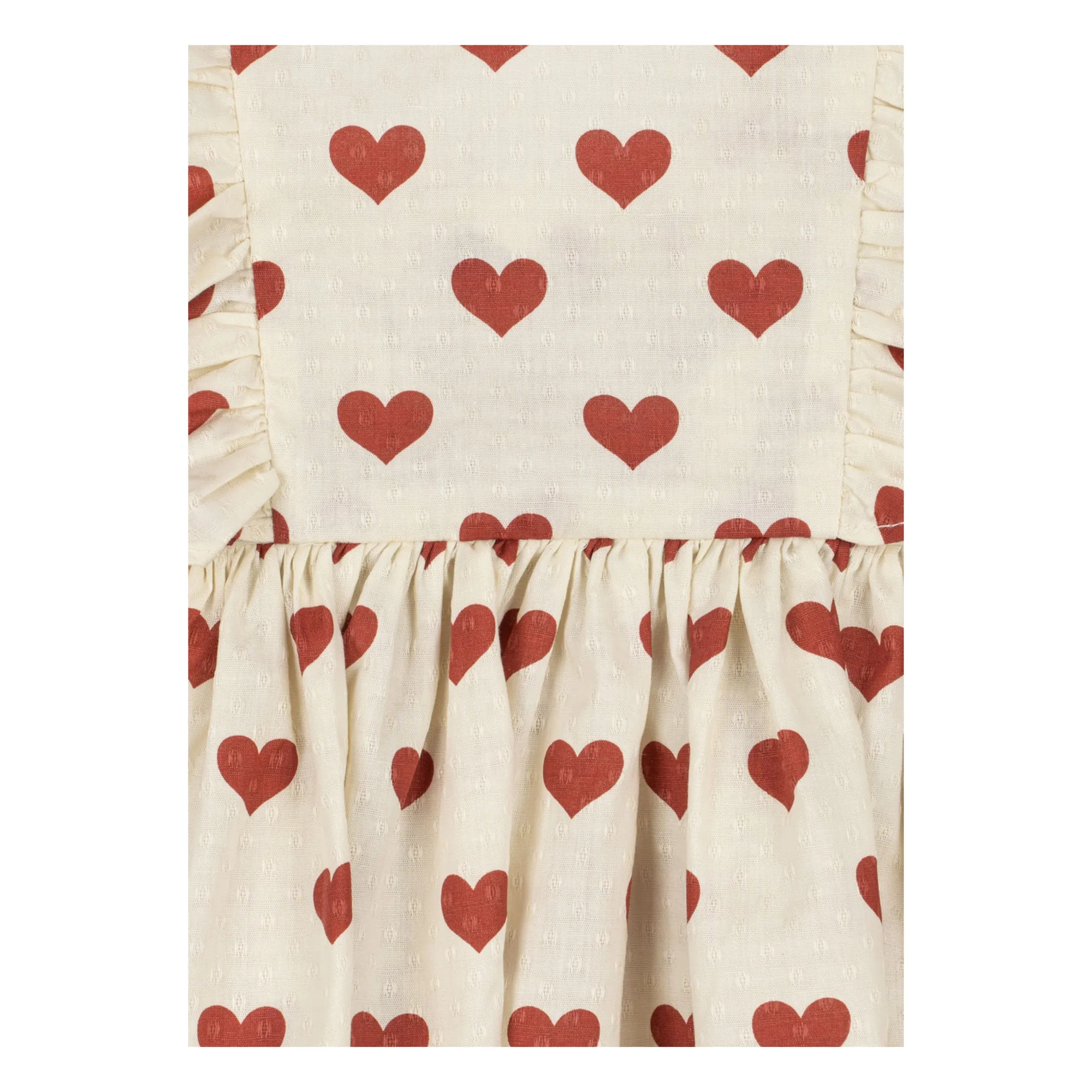 Robe Cianna Cœurs Coton Bio | Ecru- Image produit n°4