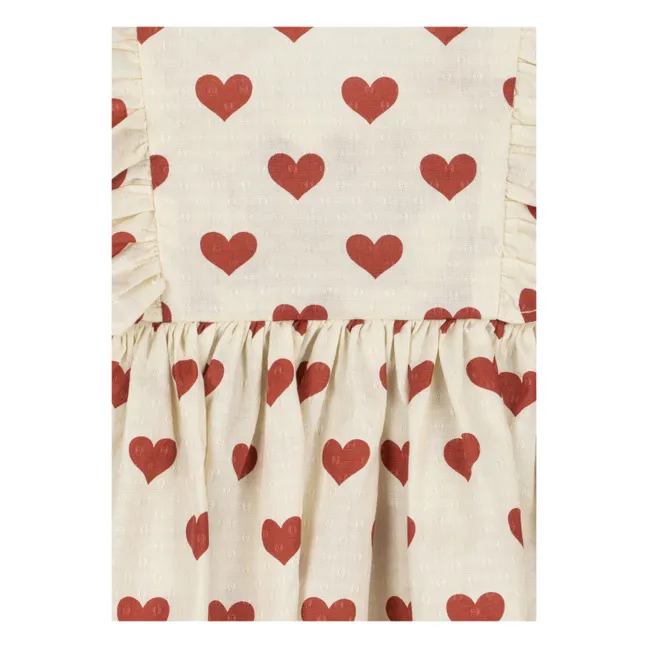 Robe Cianna Cœurs Coton Bio | Ecru
