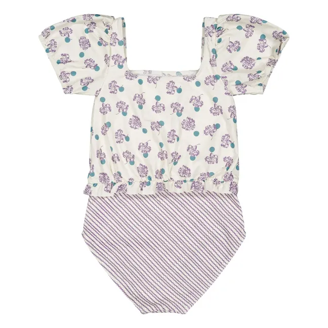 Rosalia Swimsuit Flowers Recycled Fibers | White