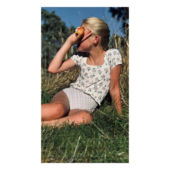 Maillot de Bain Rosalia Fleurs Fibres Recyclées Soor Ploom X Canopea | Blanc