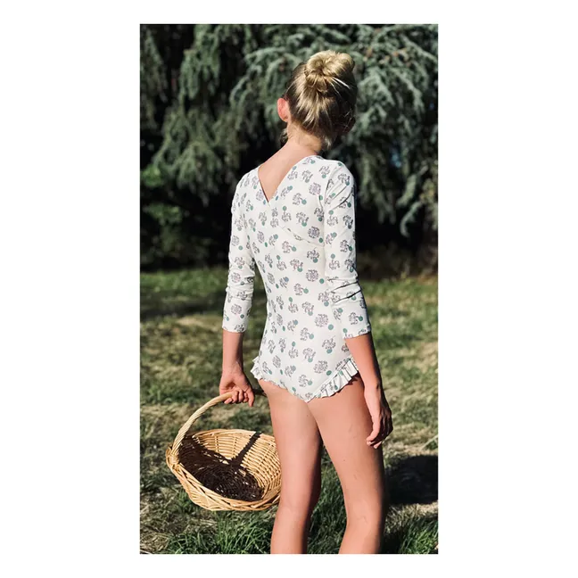 Mayes Swimsuit Flowers Recycled Fibers | White