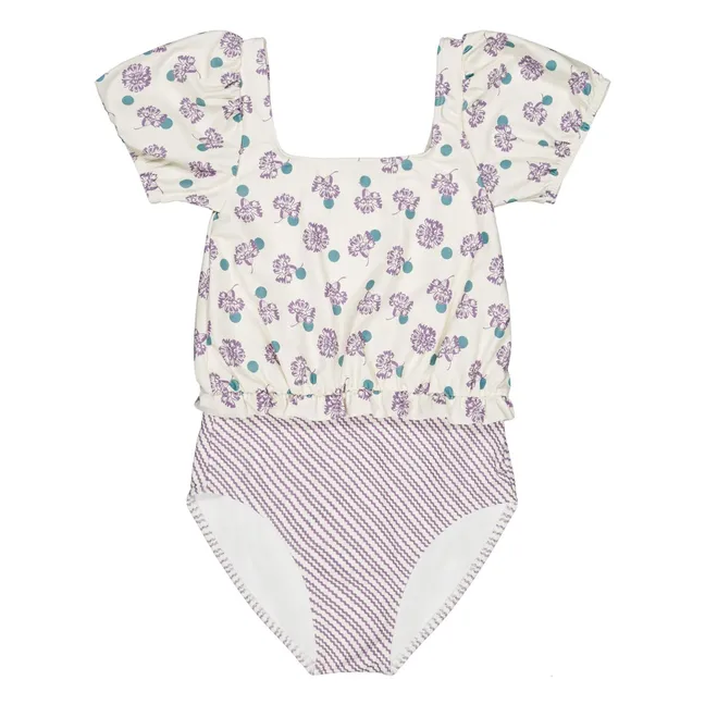 Rosalia Swimsuit Flowers Recycled Fibers | White