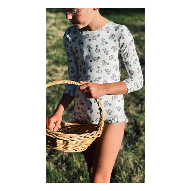 Maillot de Bain Mayes Fleurs Fibres Recyclées Soor Ploom X Canopea | Blanc