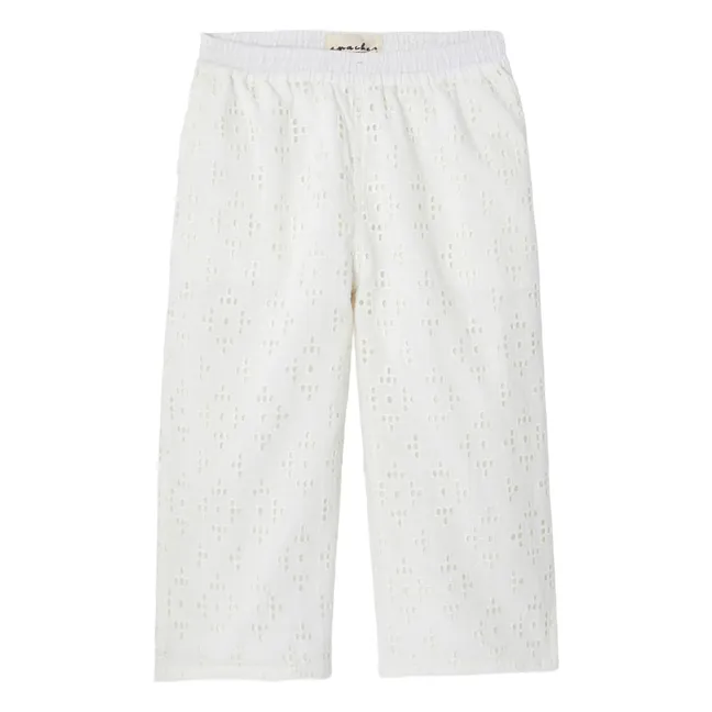 Pantalon Broderie Anglaise Hitam | Crème