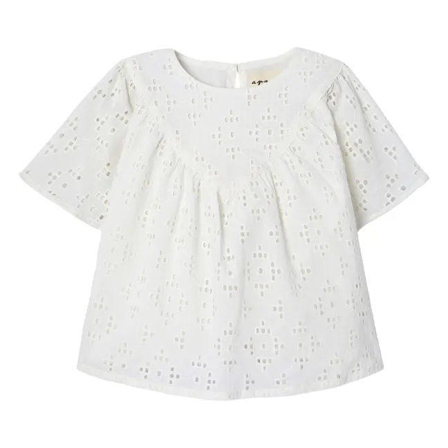 Kalki Openwork Blouse | Cream