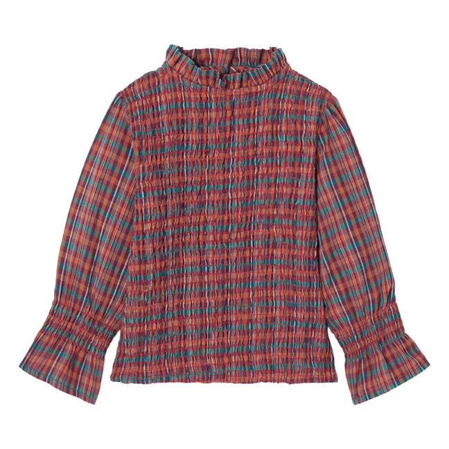 Blusa de cuadros Biya | Marrón