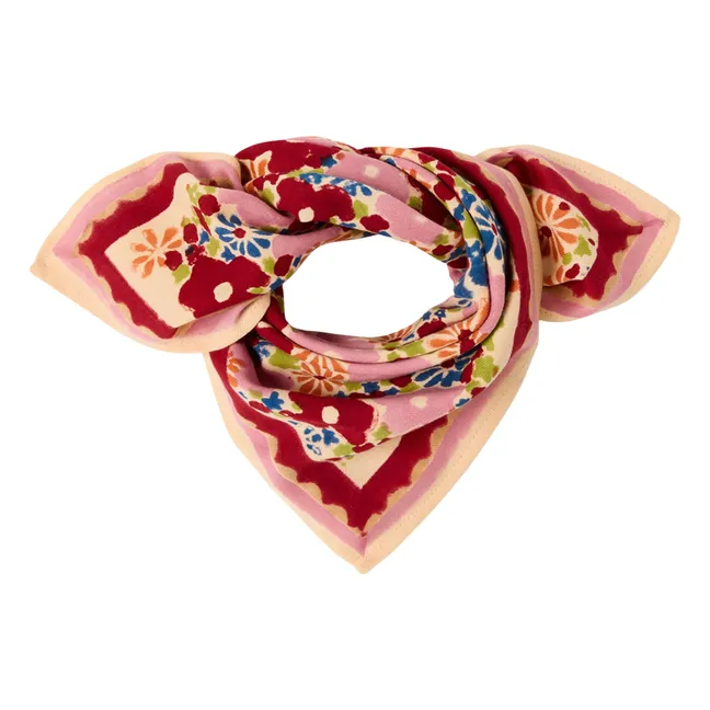 Manika Fleuri Small Scarf | Pink