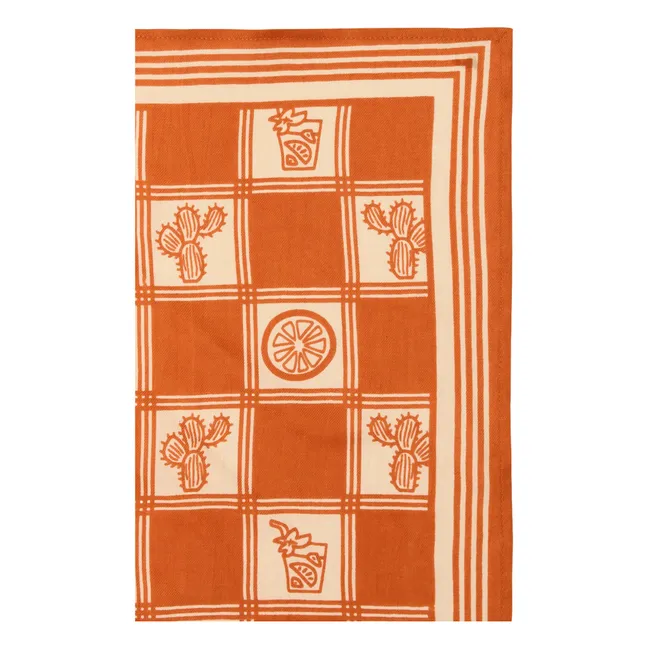 Petit Foulard Manika Damier | Orange