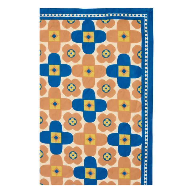 Grand Foulard Latika Fleurs | Bleu
