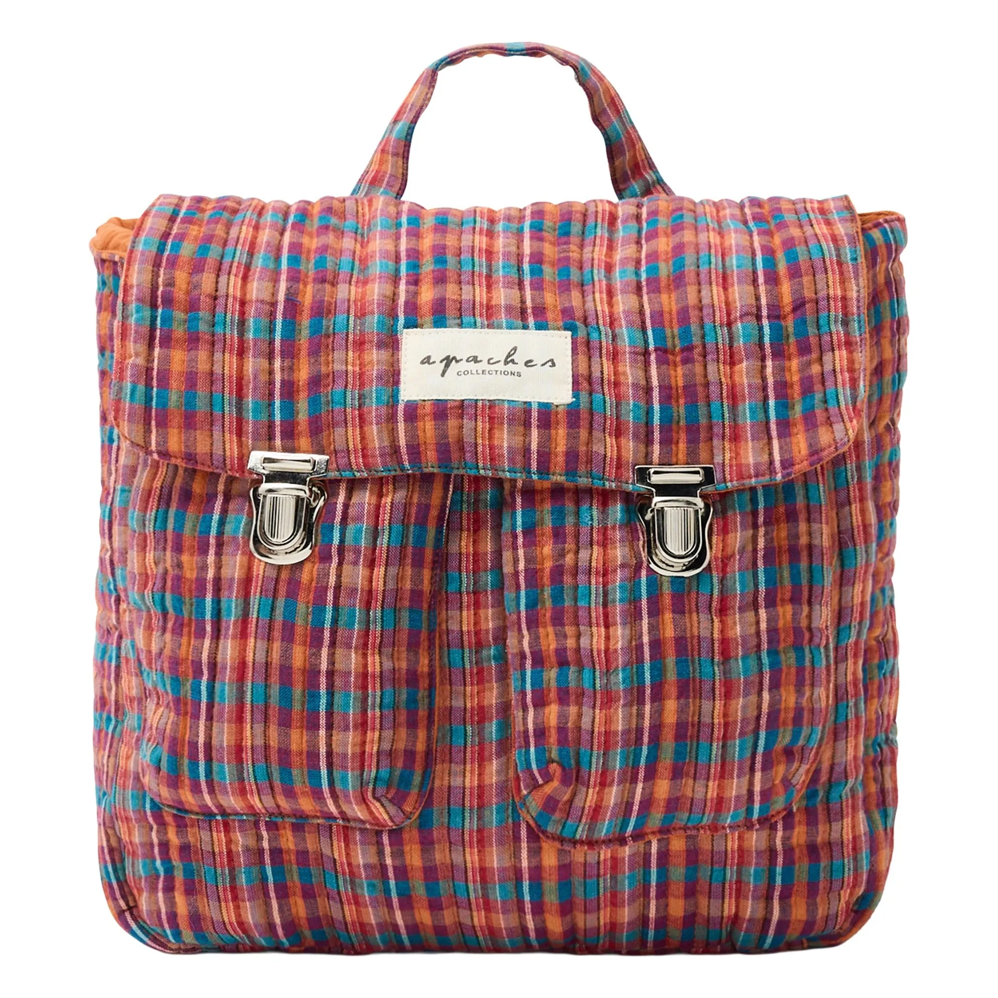 Apaches Blue Suji Carreaux Backpack