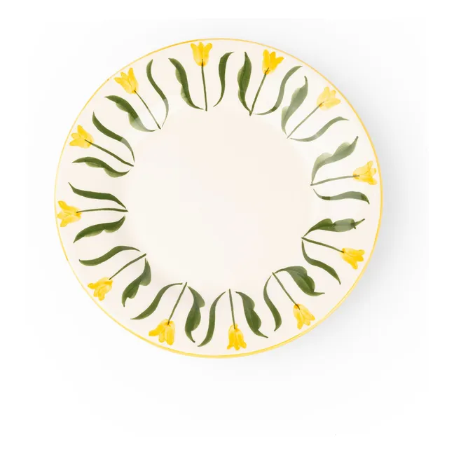 Assiette Fan Fan | Jaune