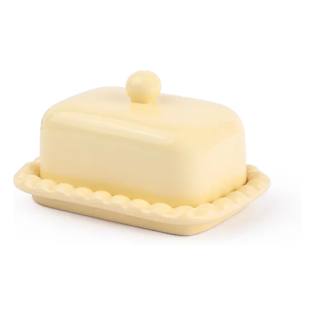 Dakota butter dish | Pale yellow