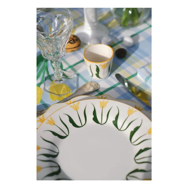 Assiette Fan Fan | Jaune
