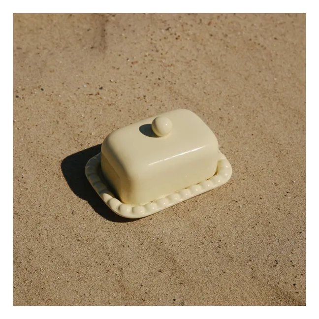 Dakota butter dish | Pale yellow