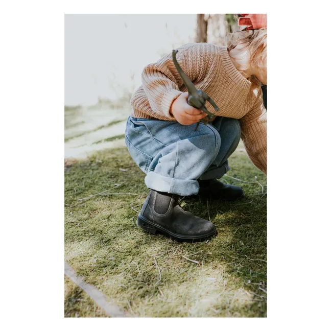 Chelsea Boots Suède Waxé | Gris anthracite