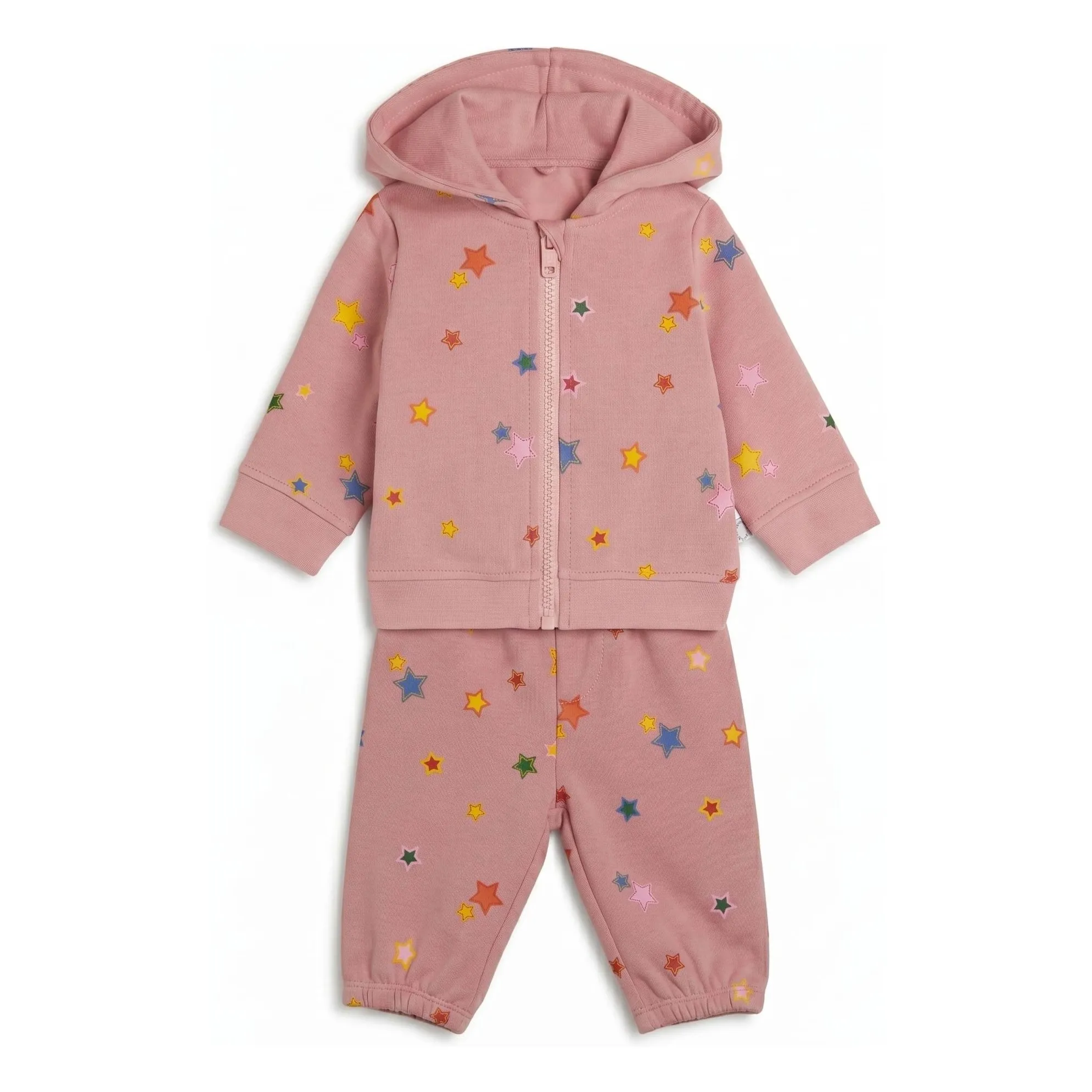 Stella Mccartney Kids Pink Stars Sweat And Jogger Set