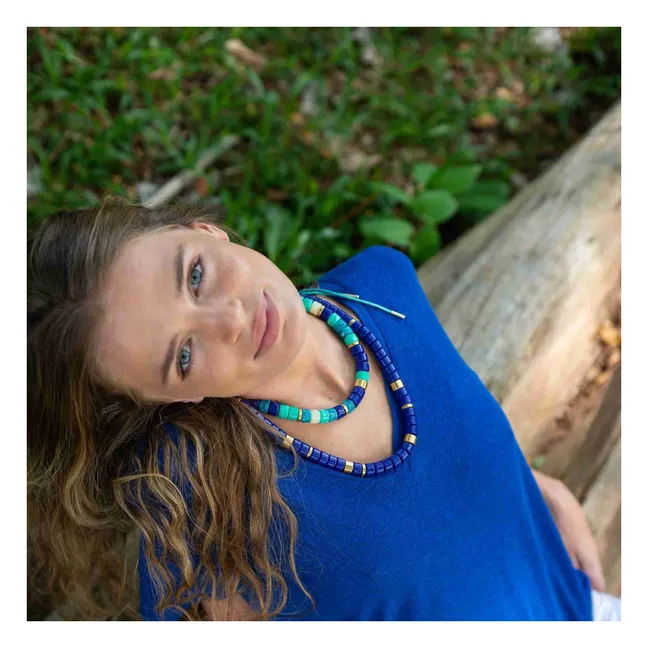 Collier Praia Azul Mix | Bleu azur