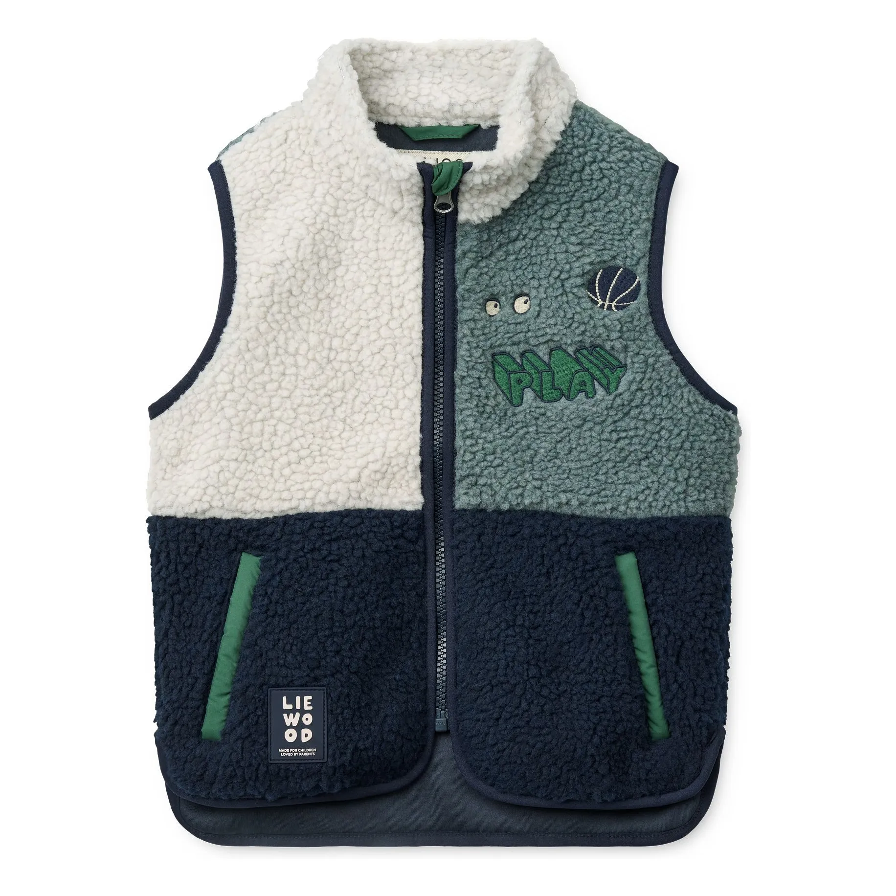 Liewood Blue Sleeveless Jacket Sherpa Vada Play Recycled Fibers