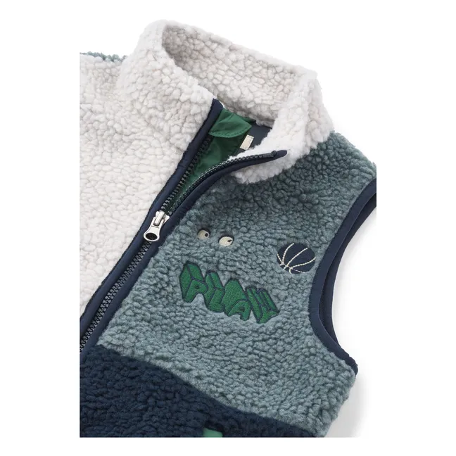 Veste Sans Manches Façon Sherpa Vada Play Fibres Recyclées | Bleu
