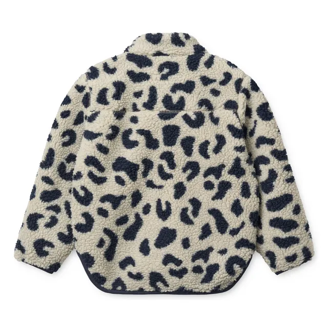 Veste Façon Sherpa Noam Léopard Fibres Recyclées | Beige