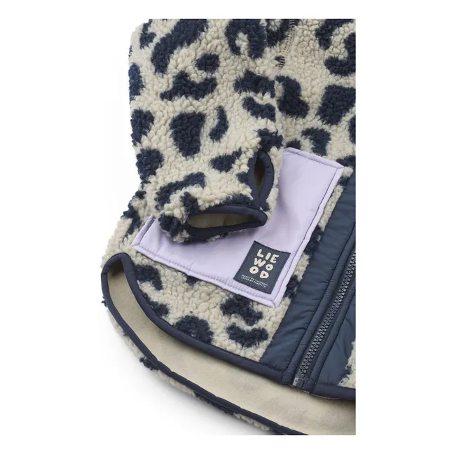 Veste Façon Sherpa Noam Léopard Fibres Recyclées | Beige