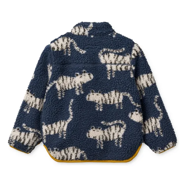 Veste Façon Sherpa Nolan Tigres Fibres Recyclées | Bleu marine