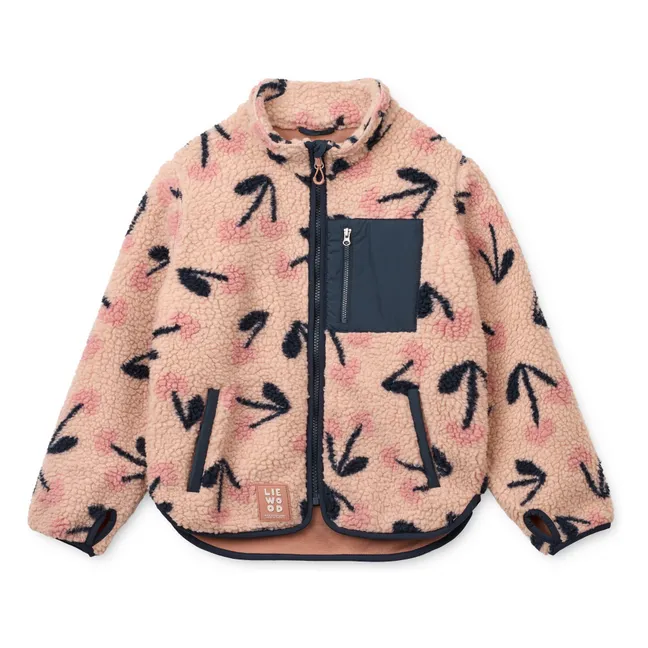 Veste Façon Sherpa Nolan Cerises Fibres Recyclées | Rose