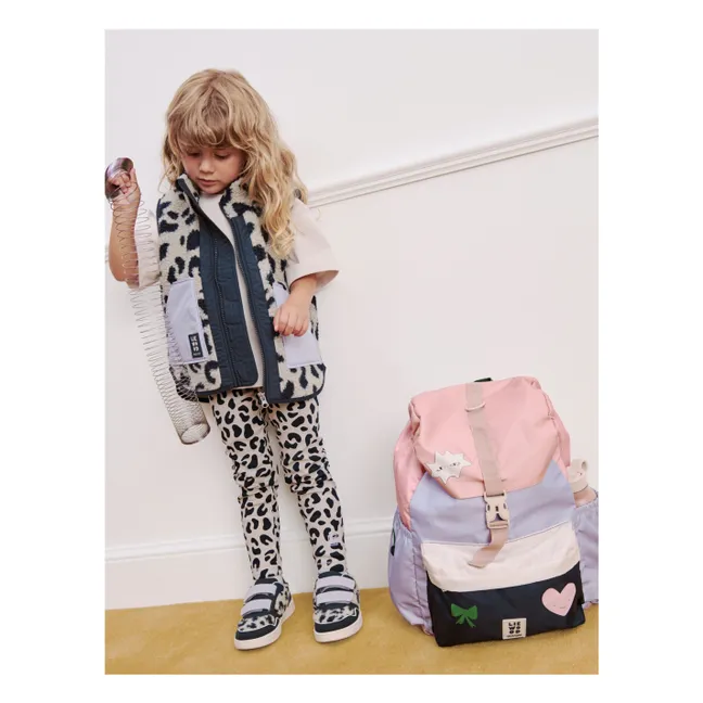 Organic Cotton Leopard Rib Legging | Beige