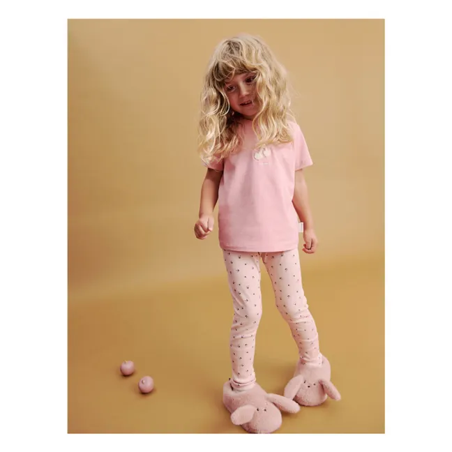 Ribbed Legging Cherry Organic Cotton | Pale Pink