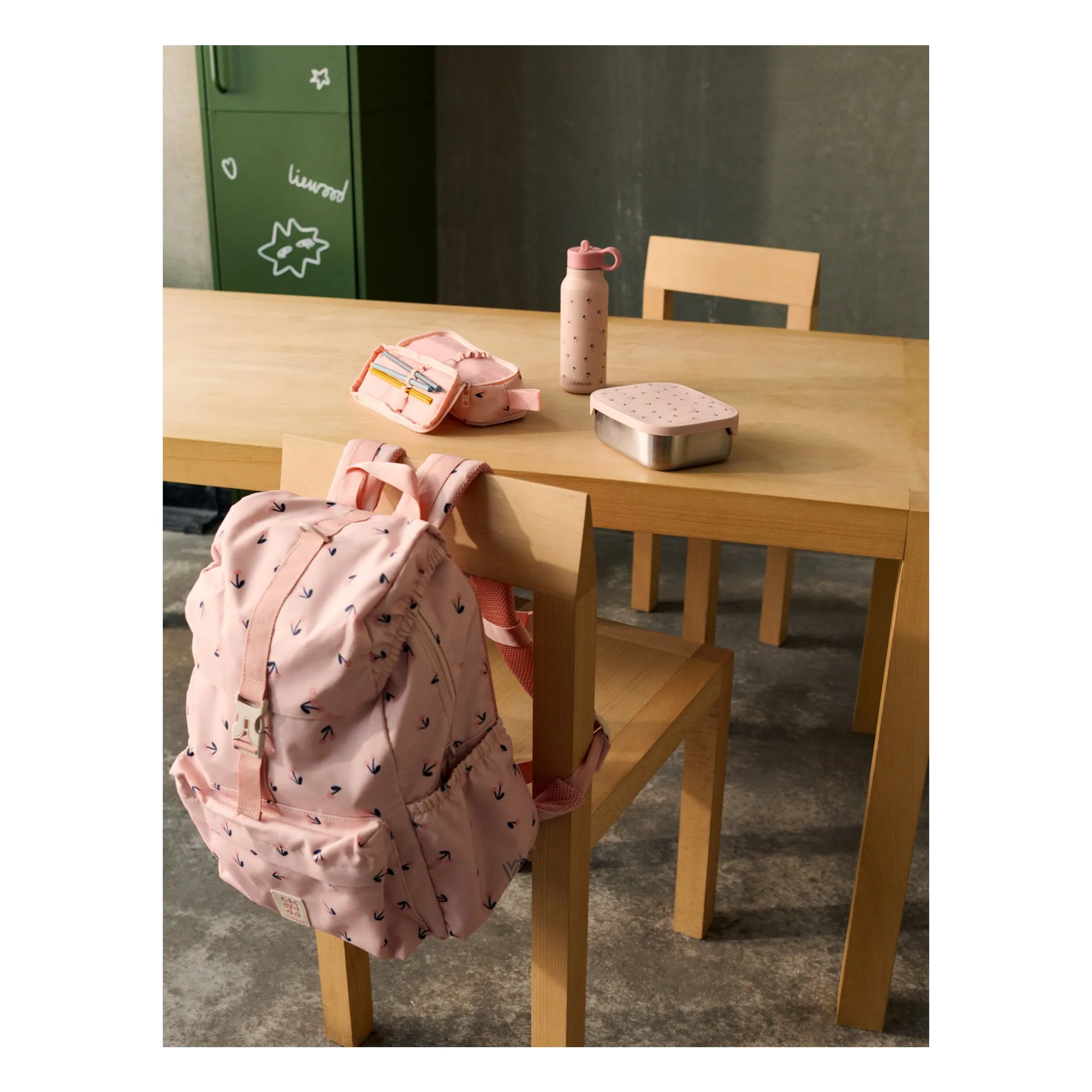 Liewood Pink Cindy Cerises Recycled Fiber Pencil Case